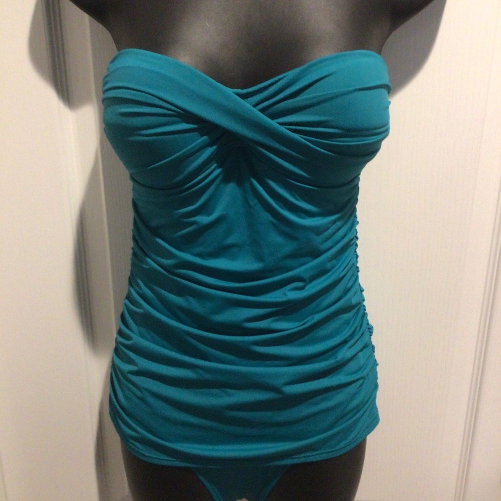 Women’s Tommy Bahama Solid Teal Shirred Twist